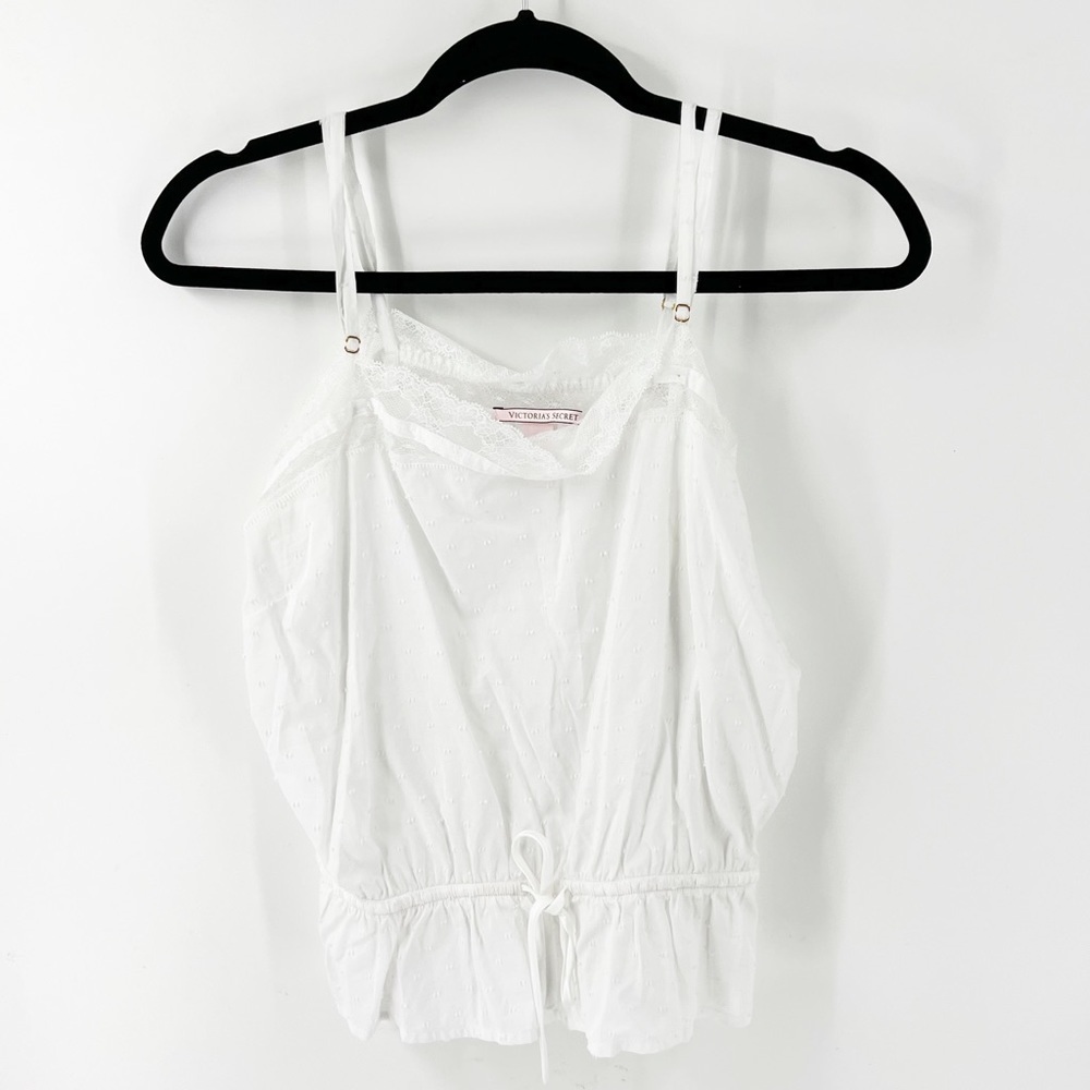✅ SECRET WHITE SWISS‎ DOT TANK TOP SIZE LARGE